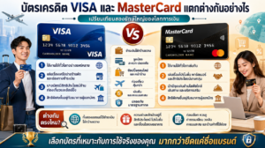 บัตรเครดิต VISA และ MasterCard แตกต่างกันอย่างไร เปรียบเทียบสองยักษ์ใหญ่ของโลกการเงิน