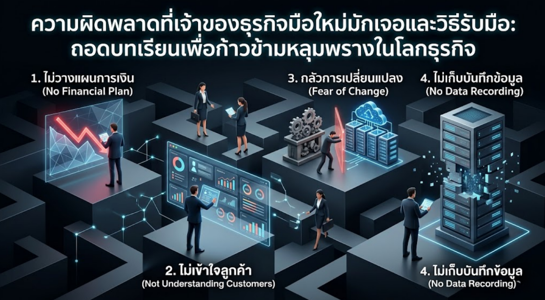 ความผิดพลาดที่เจ้าของธุรกิจมือใหม่มักเจอและวิธีรับมือ: ถอดบทเรียนเพื่อก้าวข้ามหลุมพรางในโลกธุรกิจ
